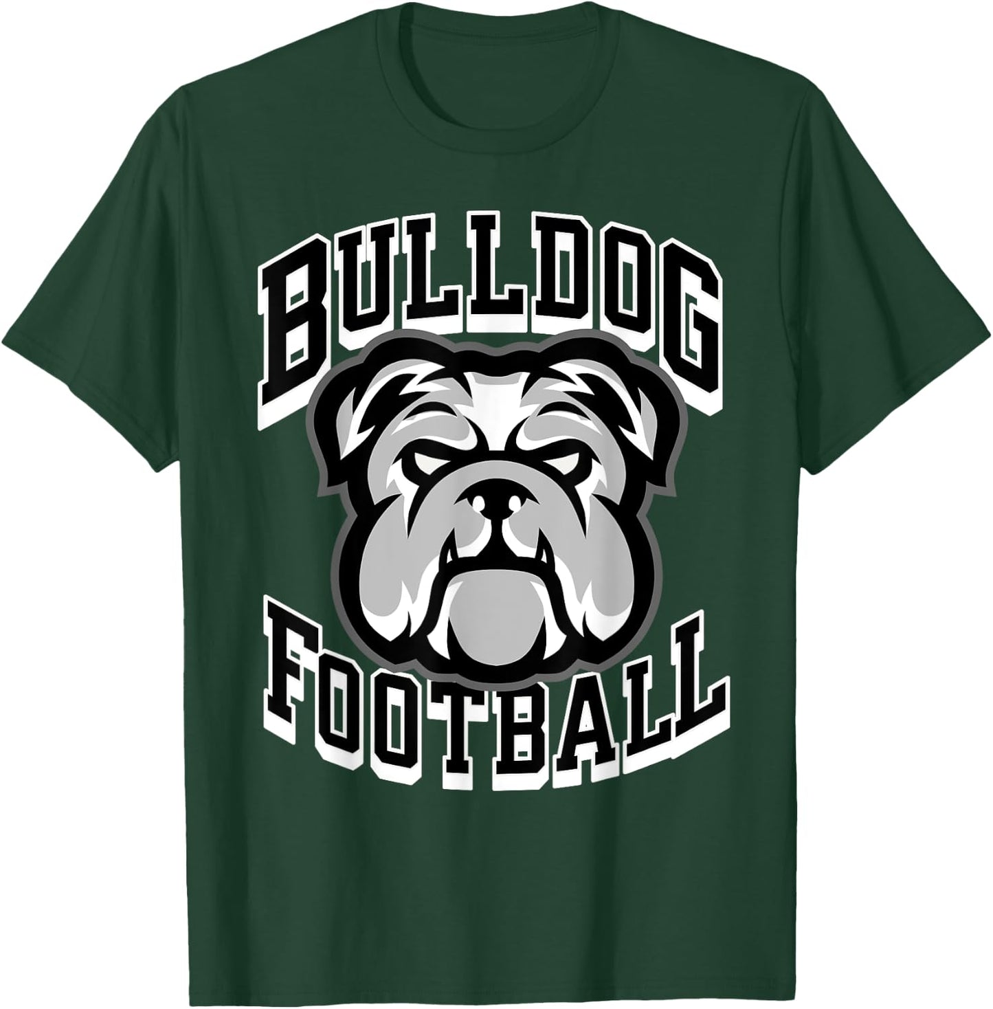 Bulldogs Football Game Day Print Mom Dad Black T-Shirt - T-Shirt | Forest
