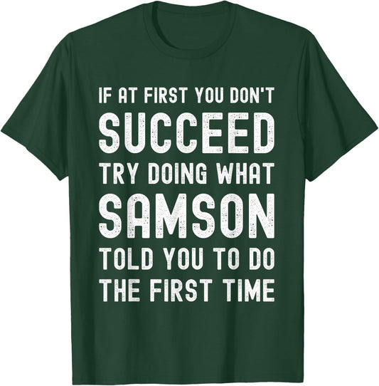 Funny Listen To Samson Joke Vintage T-Shirt - T-Shirt | Forest