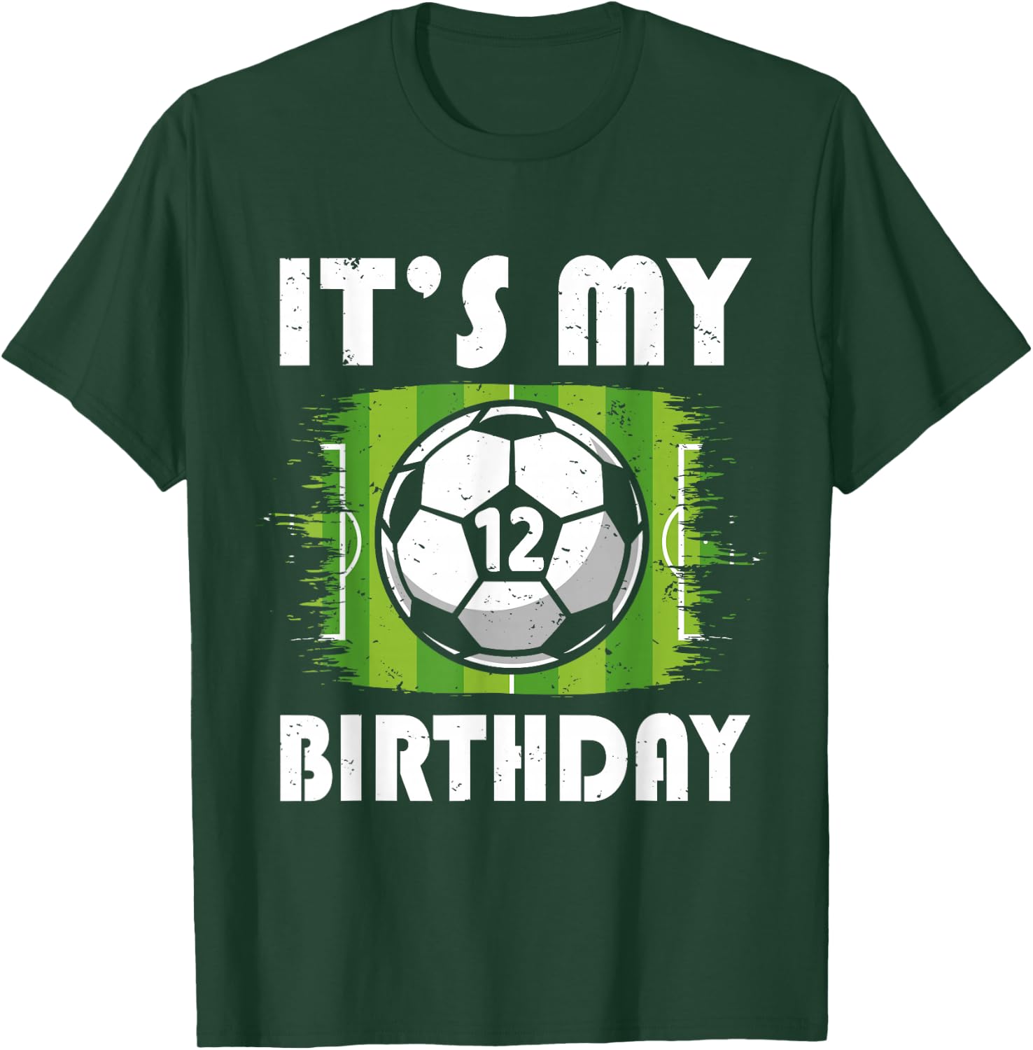 12 Years Old Kids Soccer Player 12th Birthday Boy T-Shirt - T-Shirt | Forest