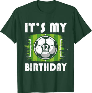 12 Years Old Kids Soccer Player 12th Birthday Boy T-Shirt - T-Shirt | Forest