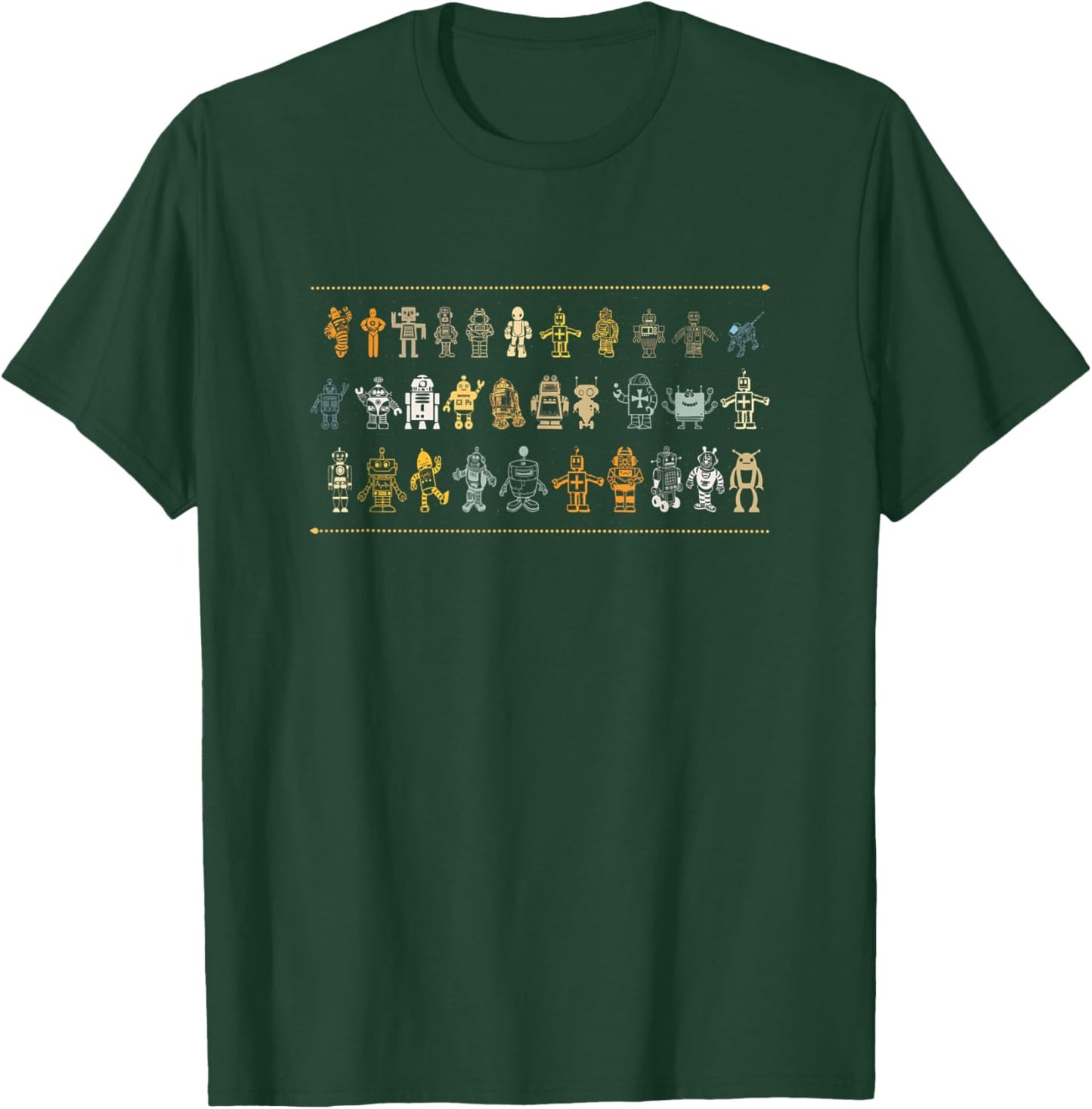 Cute Retro Colorful Robot Collection T-Shirt - T-Shirt | Forest