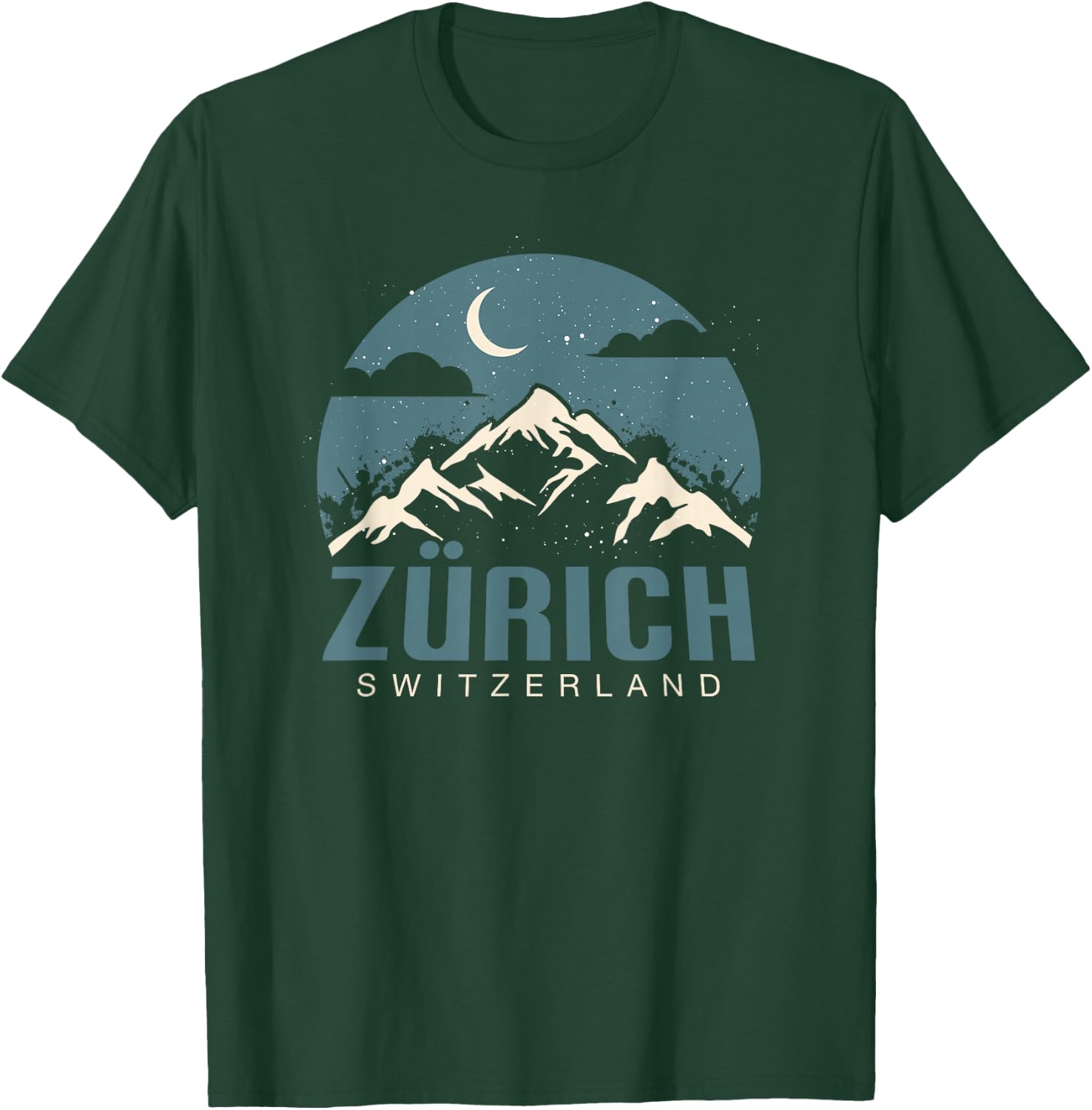 Switzerland Swiss Alps Mountains Of Zurich T-Shirt - T-Shirt | Forest