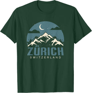 Switzerland Swiss Alps Mountains Of Zurich T-Shirt - T-Shirt | Forest