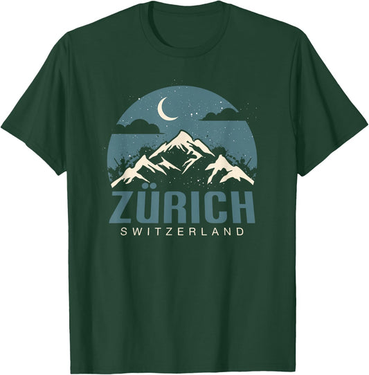 Switzerland Swiss Alps Mountains Of Zurich T-Shirt - T-Shirt | Forest