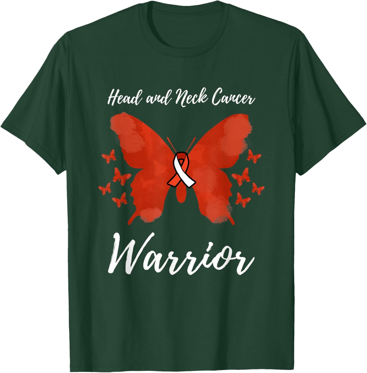 Warrior Head and Neck Cancer Awareness T-Shirt - T-Shirt | Forest