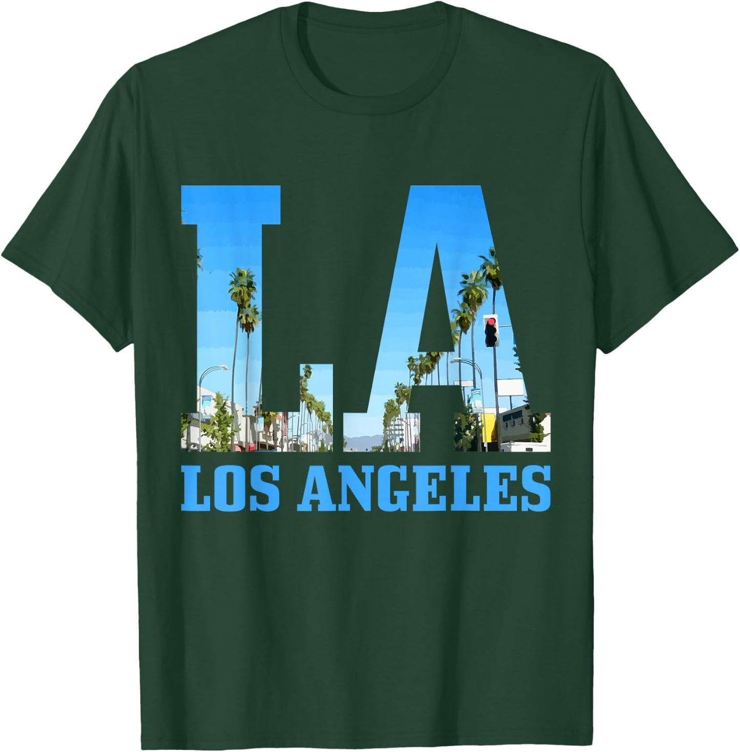 Los Angeles LA Vintage California LA T-Shirt - T-Shirt | Forest