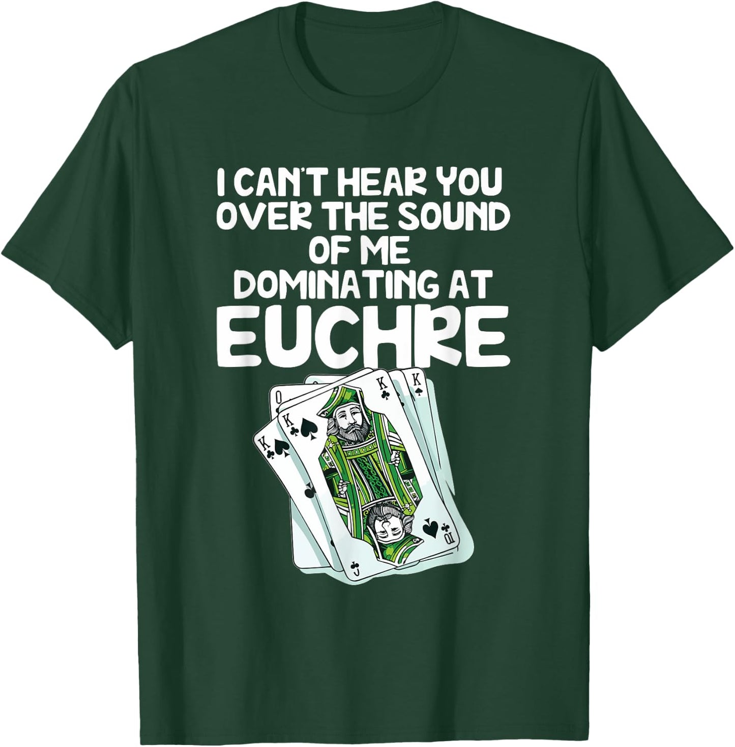 Euchre Card Game Player Euchre Gamers Funny Partner T-Shirt - T-Shirt | Forest
