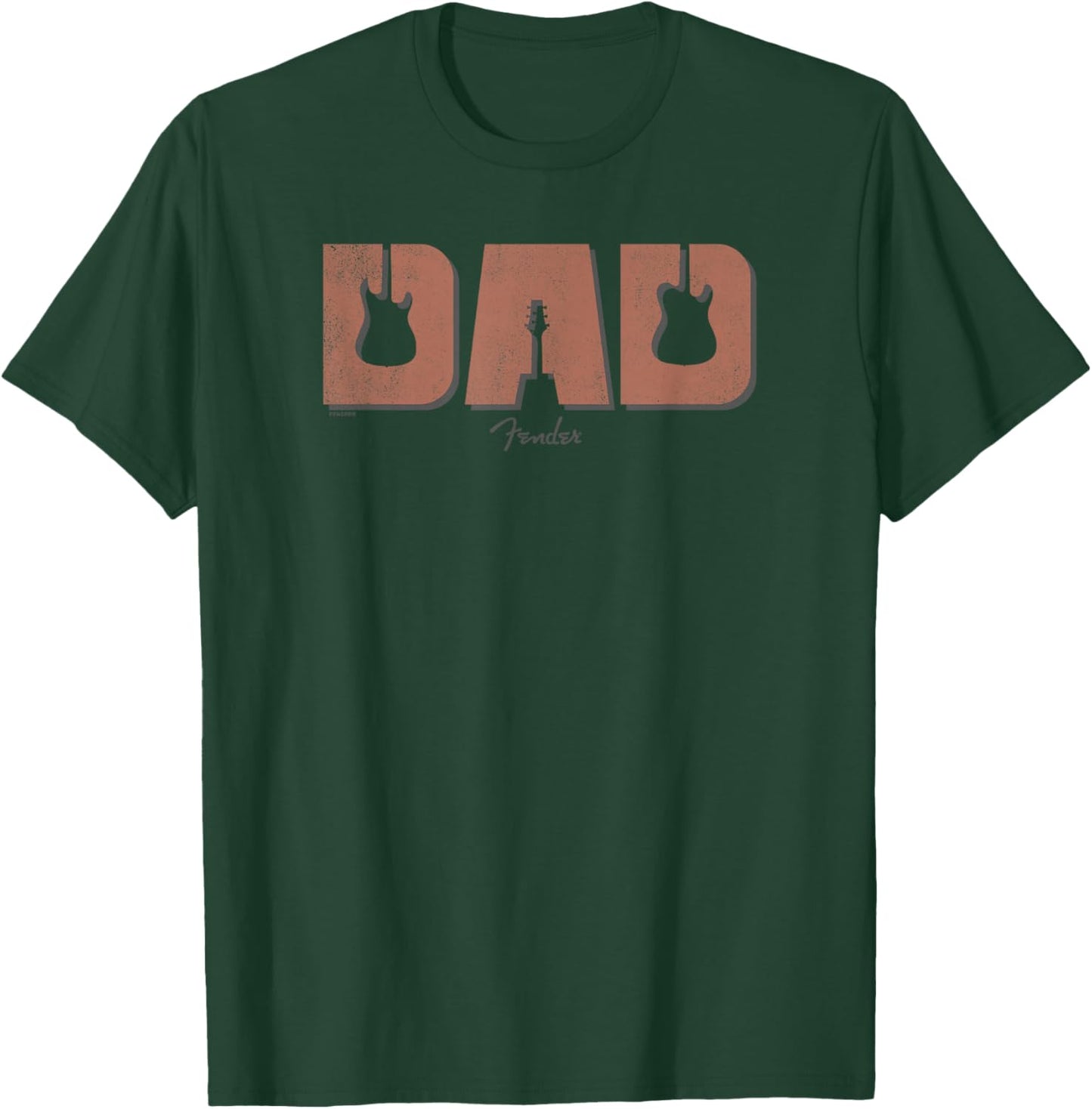 Fender Father's Day Rock Dad Guitars Font Logo T-Shirt - T-Shirt | Forest