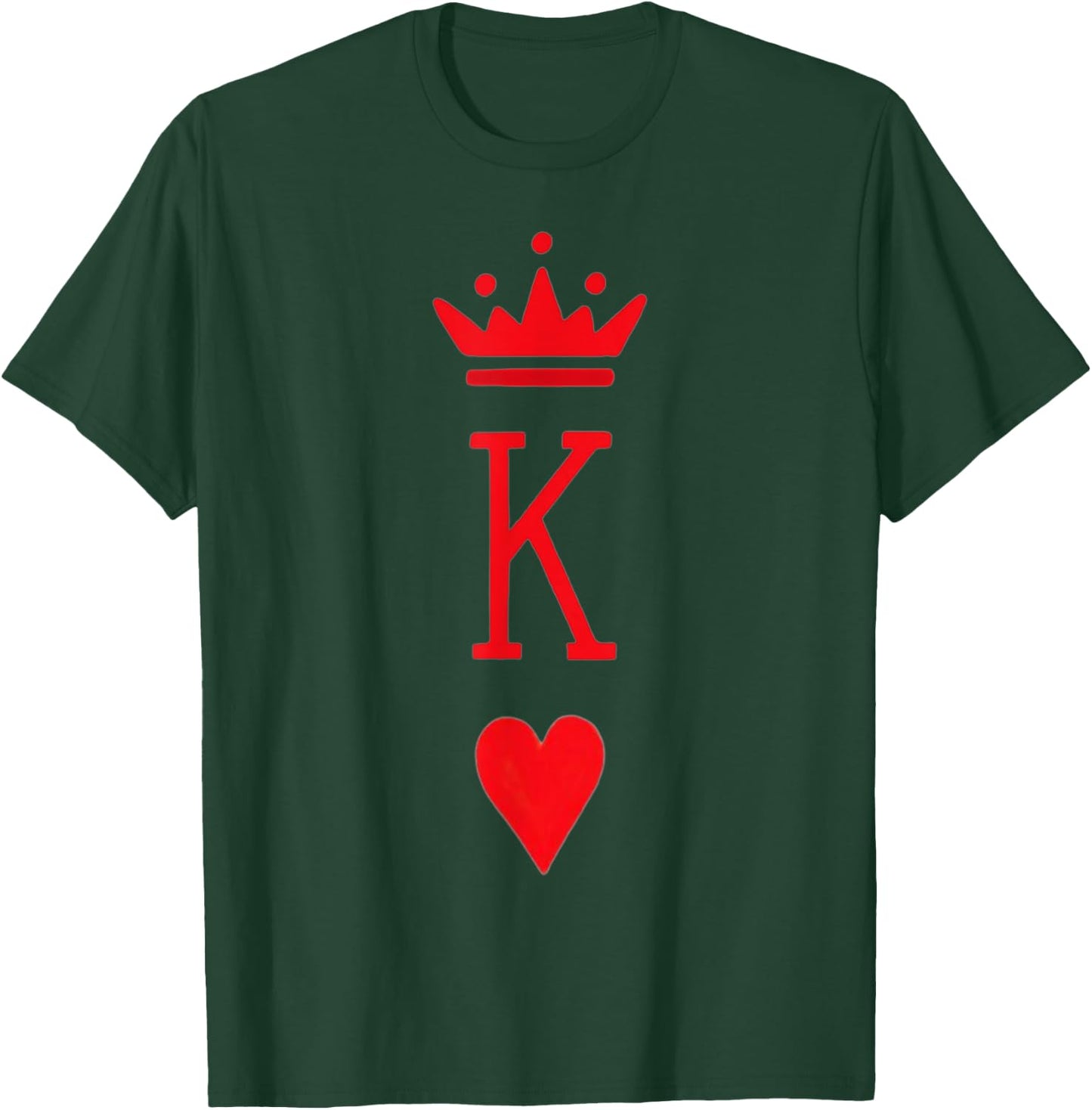 King of Hearts Playing Cards Gear For Boys & Men T-Shirt - T-Shirt | Forest