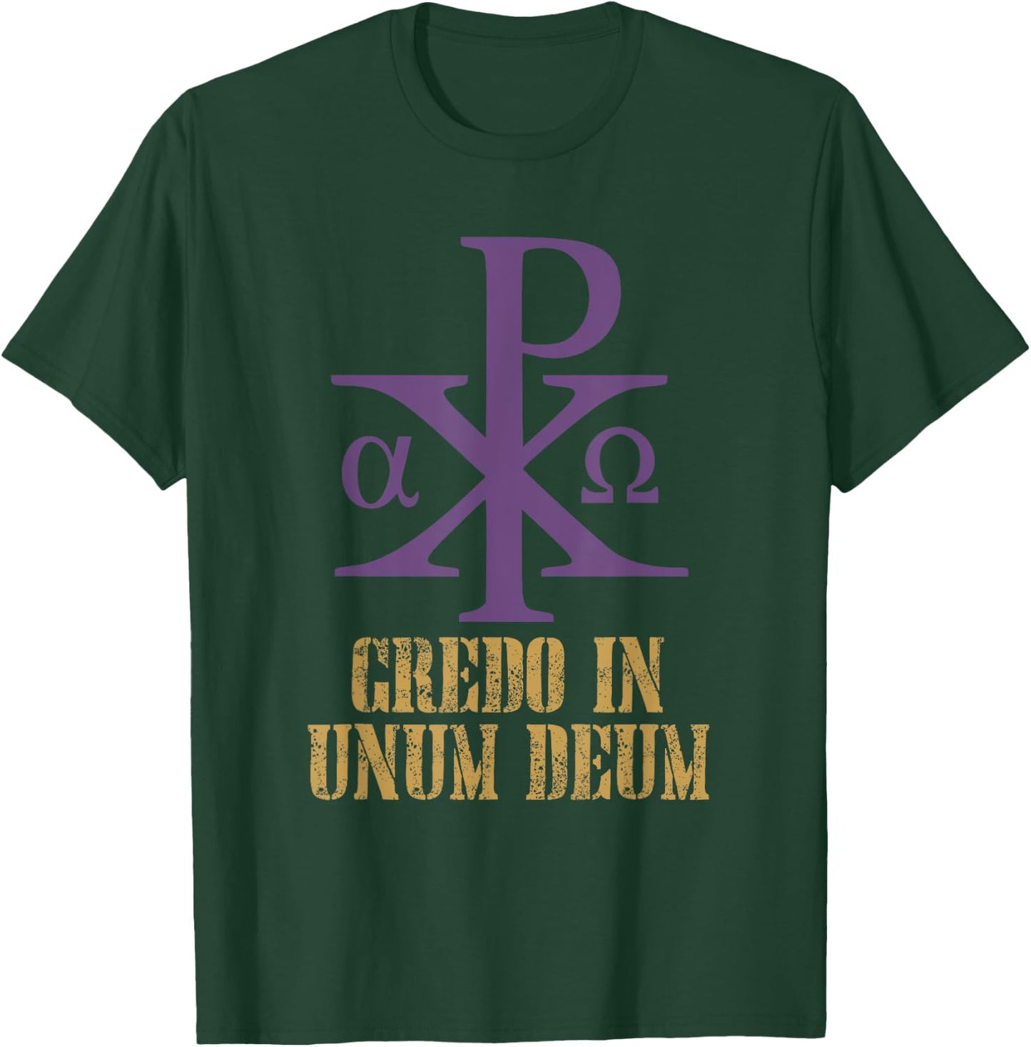 Chi Rho Christogram Catholic T-Shirt - T-Shirt | Forest