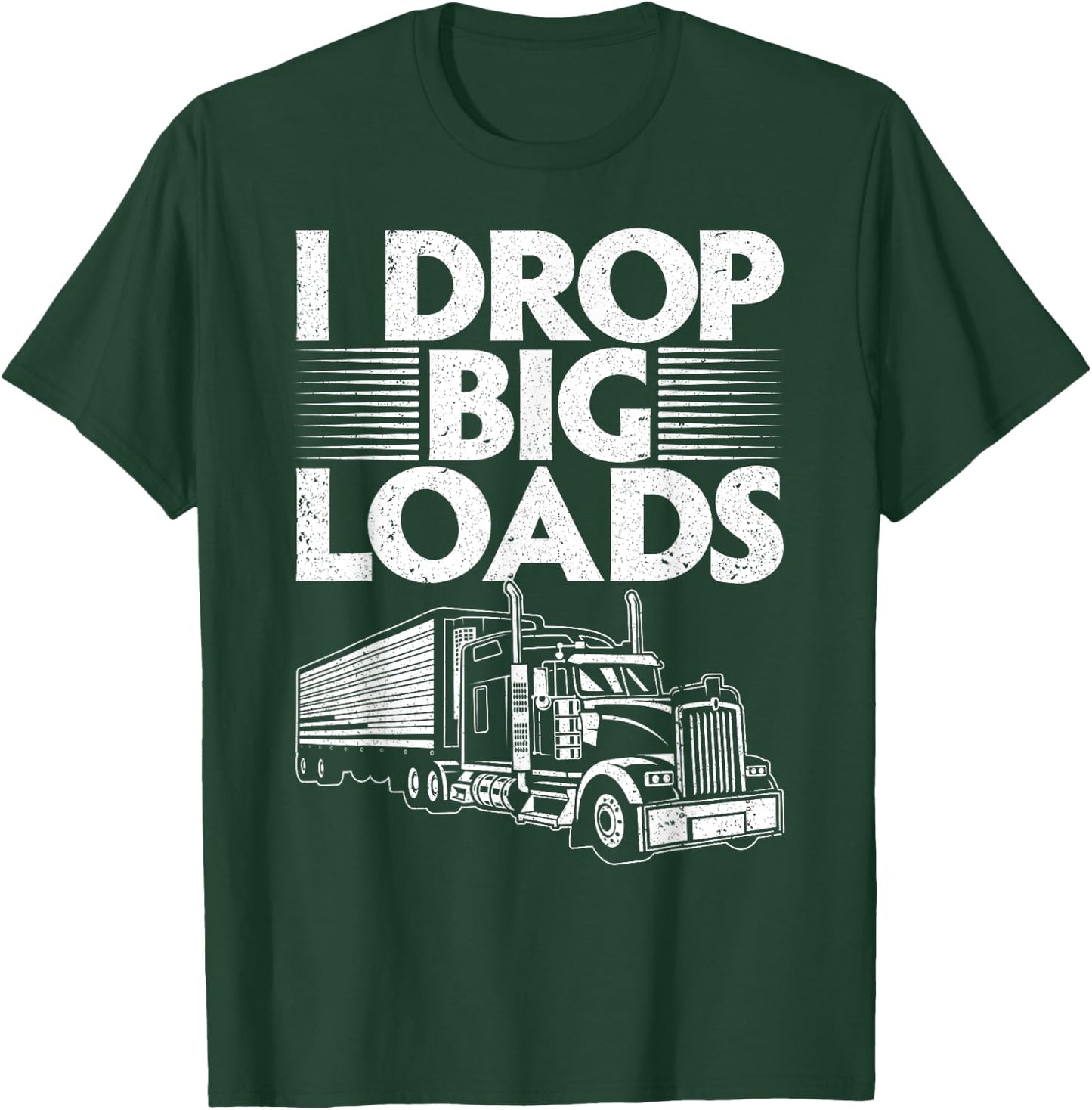 Funny Trucker Design Women Semi Truck Driver Lover T-Shirt - T-Shirt | Forest