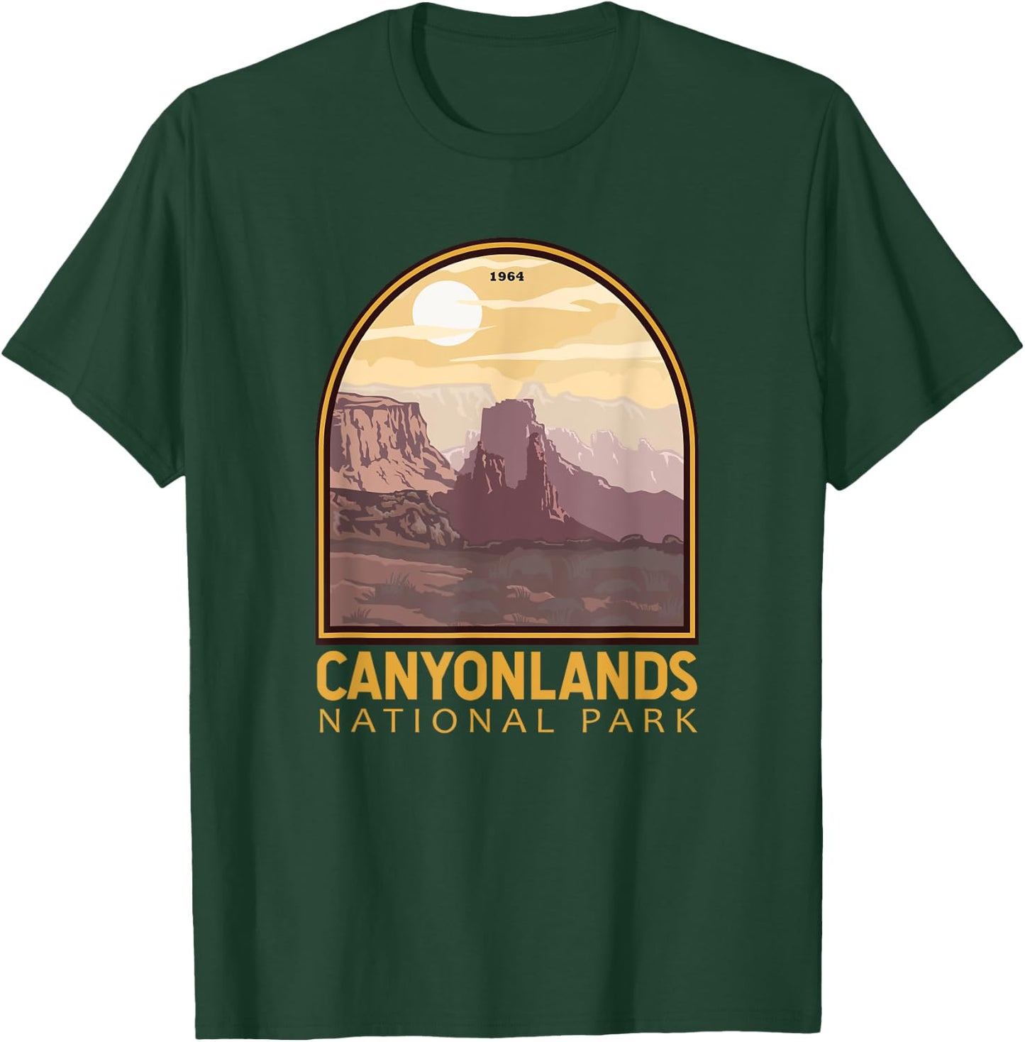Canyonlands National Park Vintage Emblem T-Shirt - T-Shirt | Forest