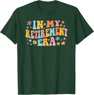 In My Retirement Era Groovy Farewell Party Retiree Men Women T-Shirt - T-Shirt | Forest