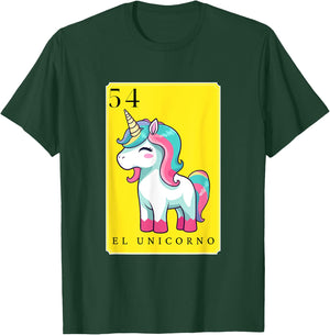 El Unicorno Funny Spanish-Mexican Bingo Cards The Unicorn T-Shirt - T-Shirt | Forest