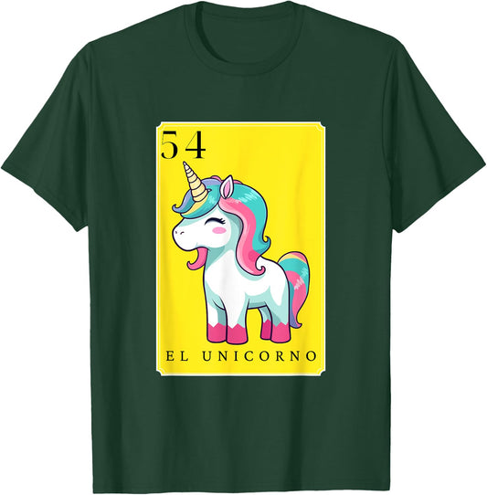 El Unicorno Funny Spanish-Mexican Bingo Cards The Unicorn T-Shirt - T-Shirt | Forest