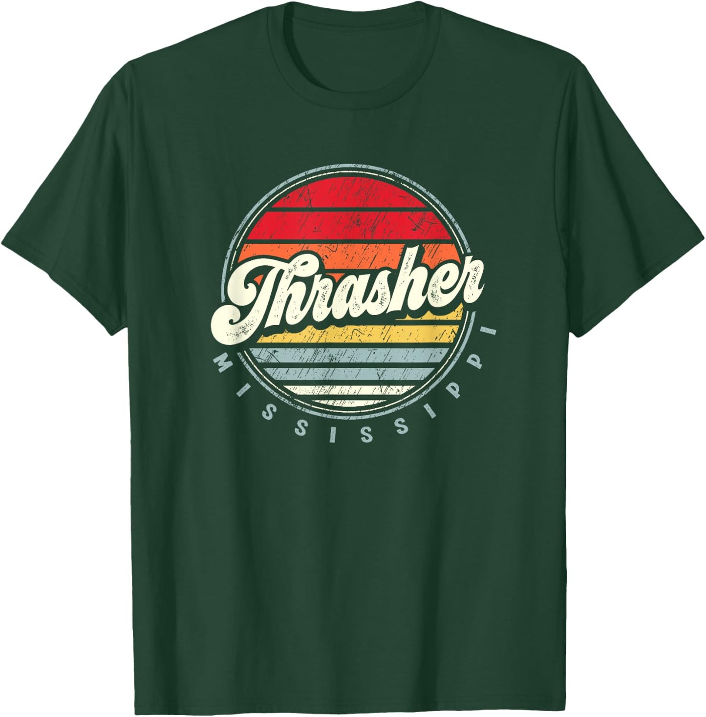 Retro Thrasher Home State Cool 70s Style Sunset T-Shirt - T-Shirt | Forest