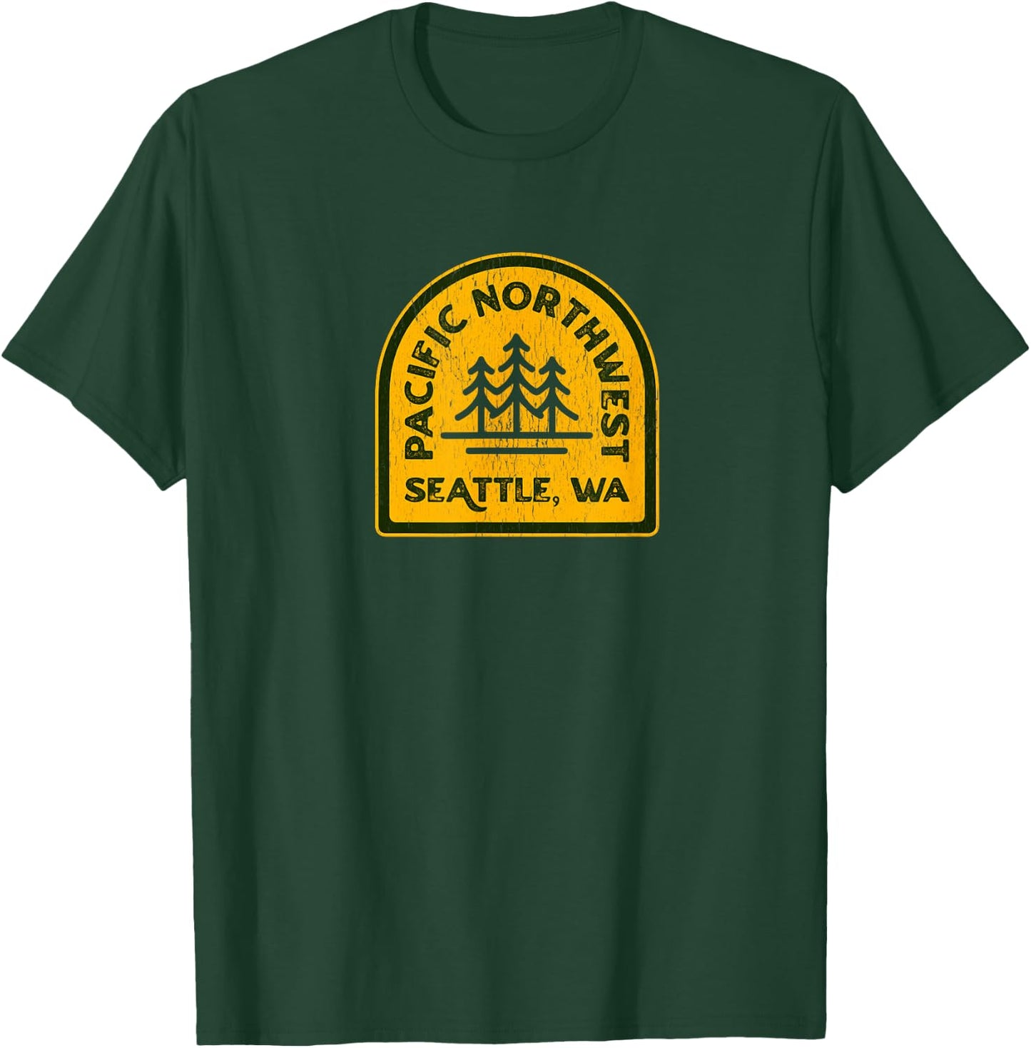 Vintage Seattle Washington PNW Pacific Northwest T-Shirt - T-Shirt | Forest