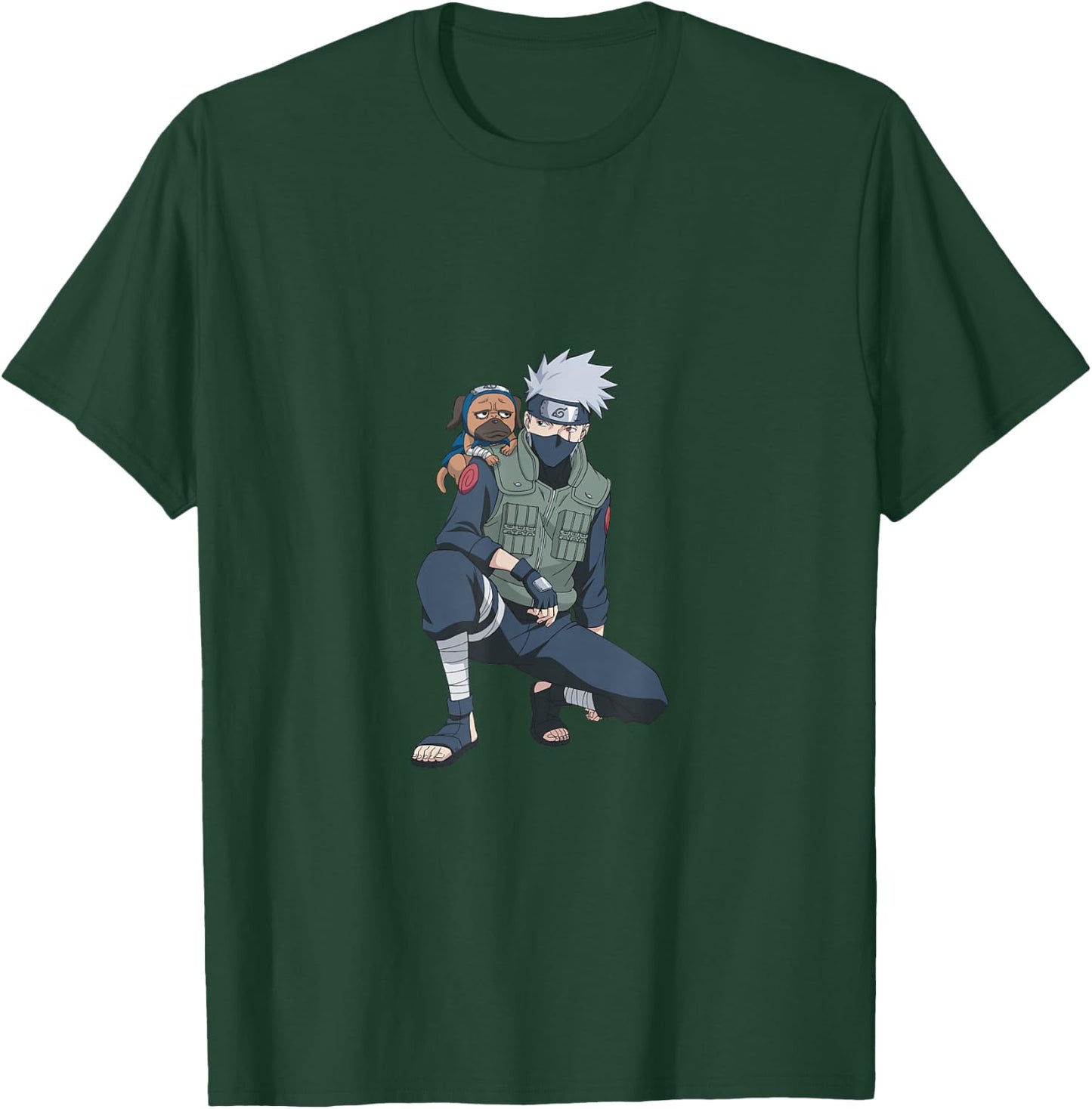Naruto Shippuden Kakashi & Pakkun Small T-Shirt - T-Shirt | Forest
