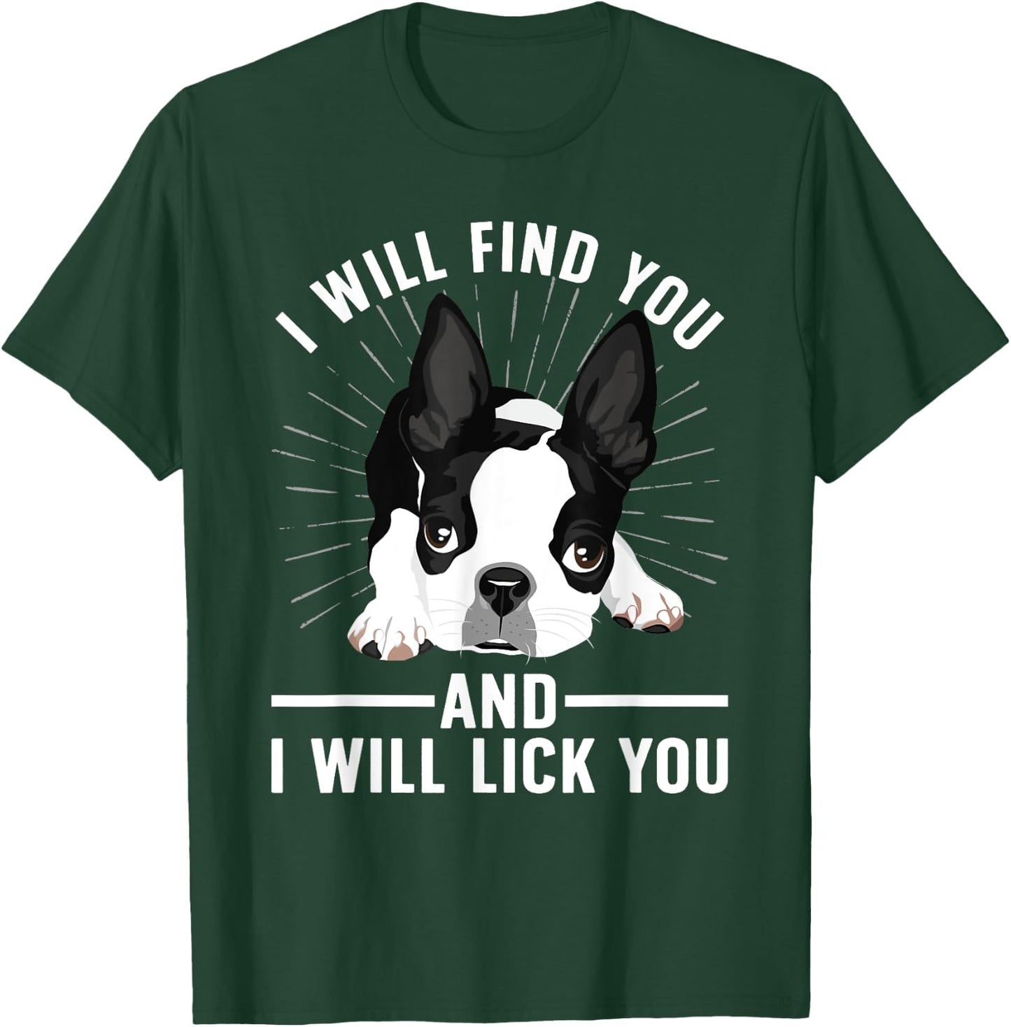 Cute Boston Terrier Art Women Boston Terrier Lover T-Shirt - T-Shirt | Forest