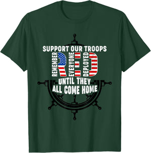 On Friday We Wear Red Friday Navy Support Troops US Flag T-Shirt - T-Shirt | Forest