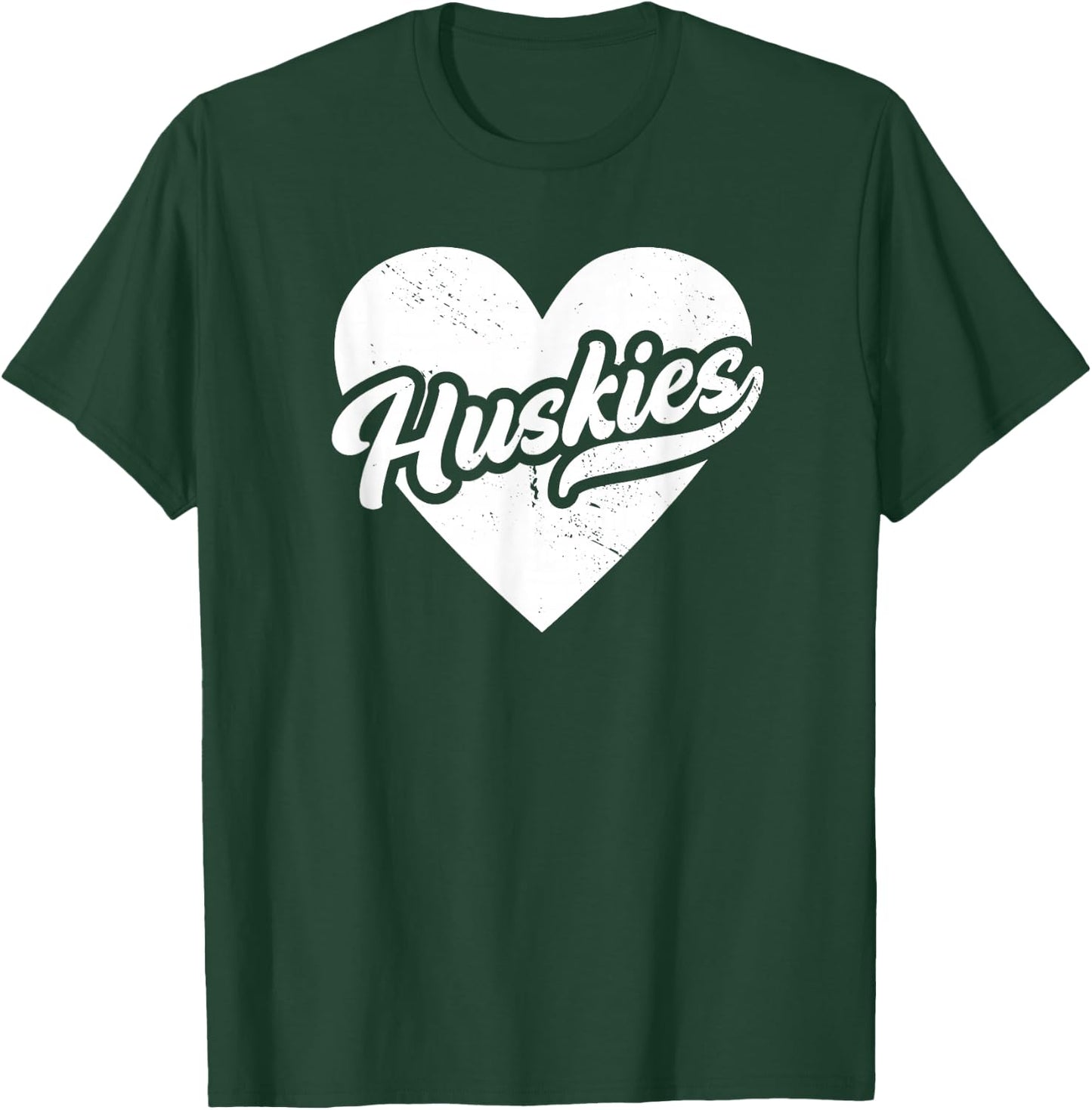 Vintage Huskies School Spirit Go Huskies Love T-Shirt - T-Shirt | Forest
