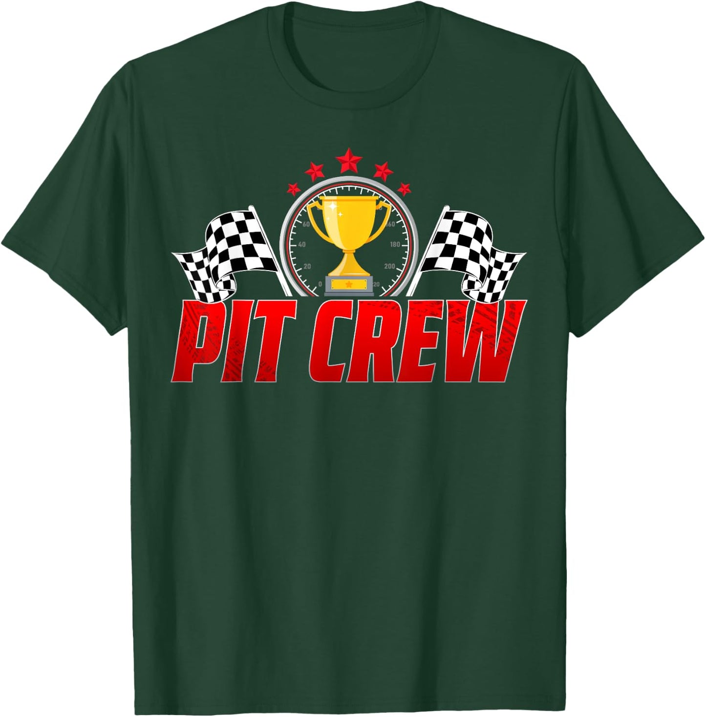 Pit Crew Family Birthday Party Racing Men Women Race Car T-Shirt - T-Shirt | Forest