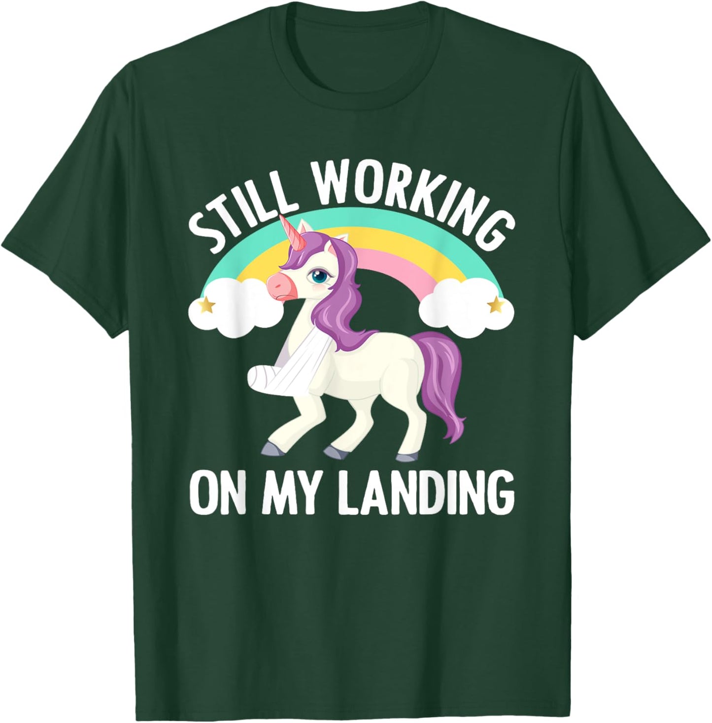 Cool Broken Arm Women Broke Elbow Hand Unicorn T-Shirt - T-Shirt | Forest