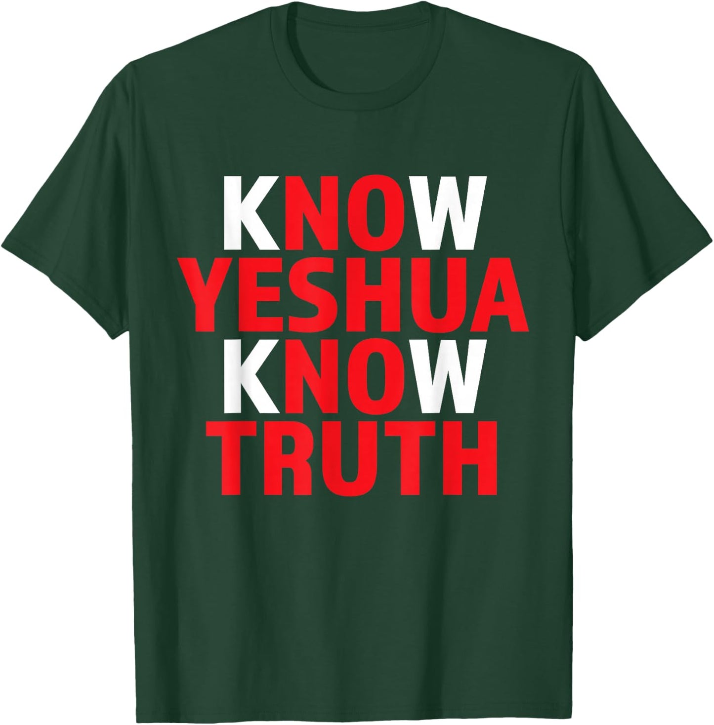 Yeshua Shirt Christian Faith Hebrew Name for Jesus Religious T-Shirt - T-Shirt | Forest