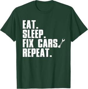 Funny Mechanic Dad Auto Garage Automobile Car Lover T-Shirt - T-Shirt | Forest