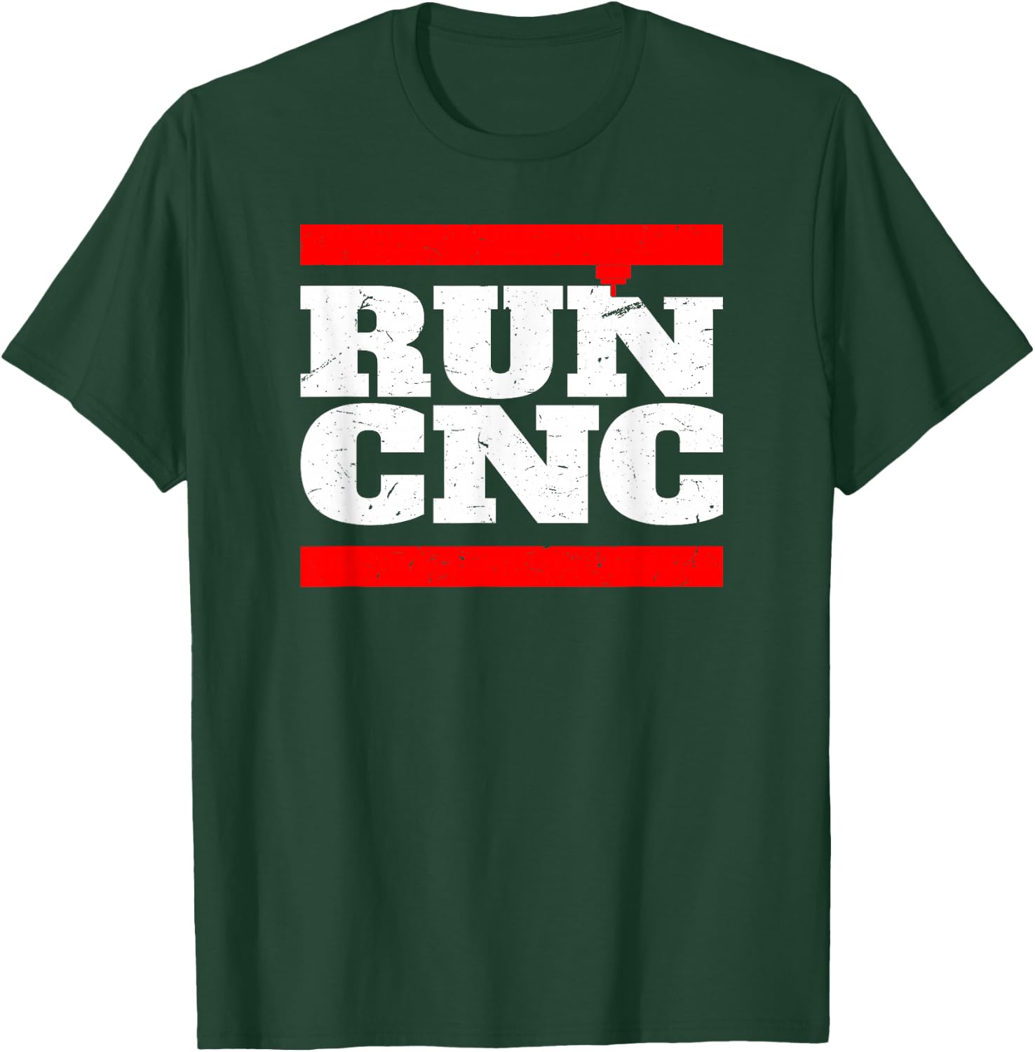 RUN CNC Shirt Funny CNC Machinist Shirt Vintage T-Shirt - T-Shirt | Forest