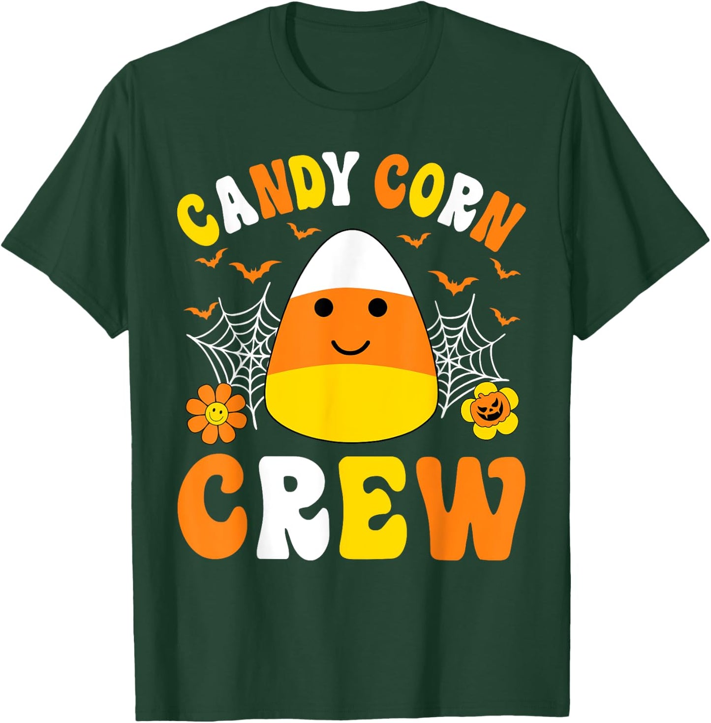 Cute Candy Corn Crew Squad Kids Boys Girls Halloween Costume T-Shirt - T-Shirt | Forest