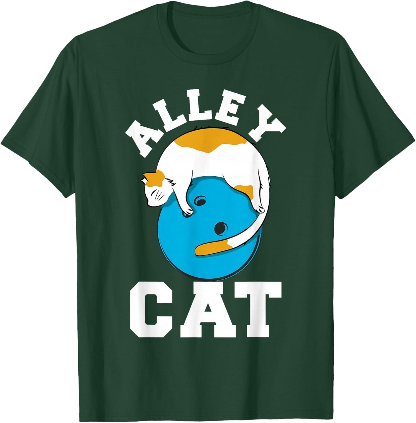Funny Bowling Cat Pun Alley Cat T-Shirt - T-Shirt | Forest