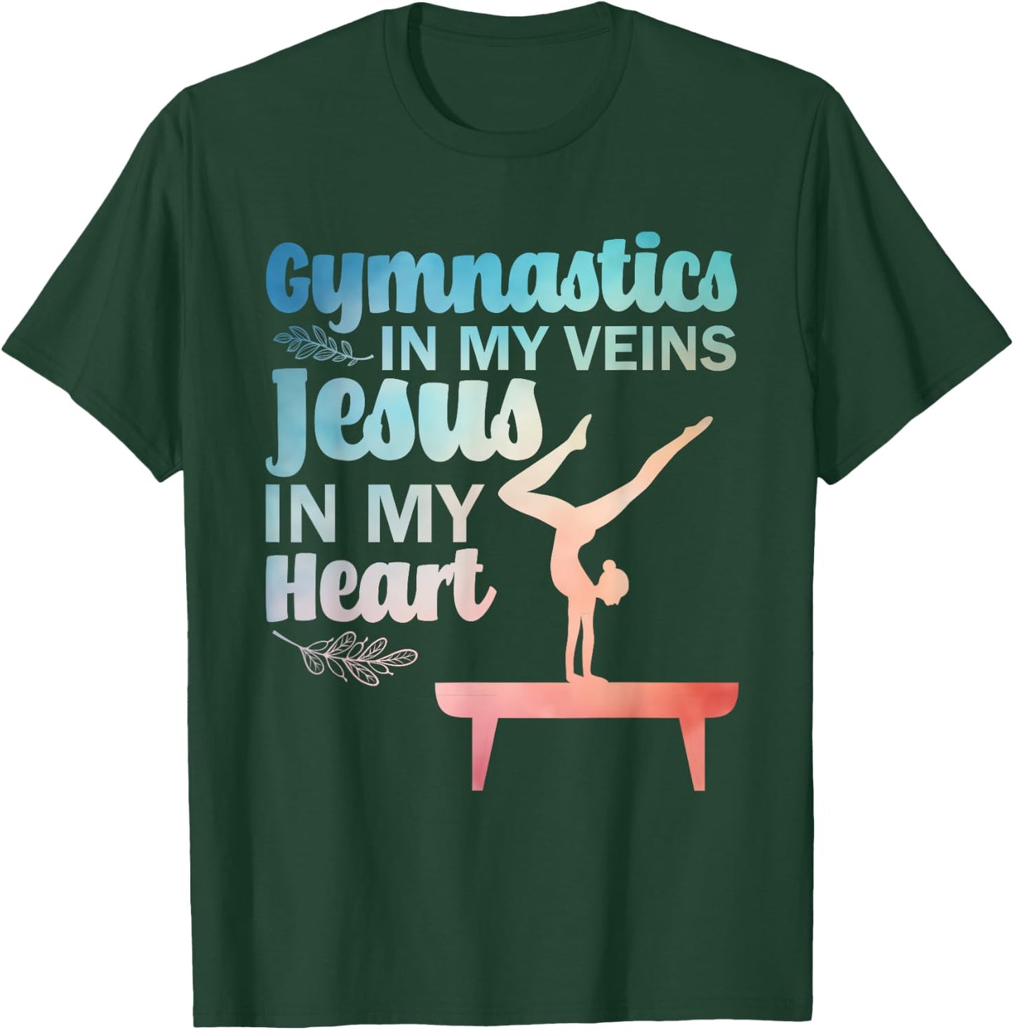 Funny Gymnastics Design Women Gymnast Jesus Lovers T-Shirt - T-Shirt | Forest
