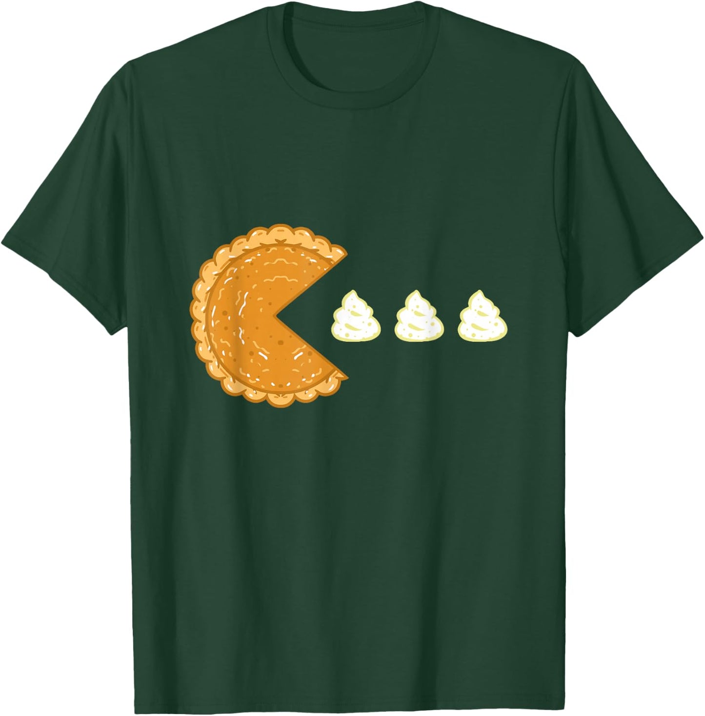 Pumpkin Pie Gamer Thanksgiving Gaming Men Women Kids Boys T-Shirt - T-Shirt | Forest