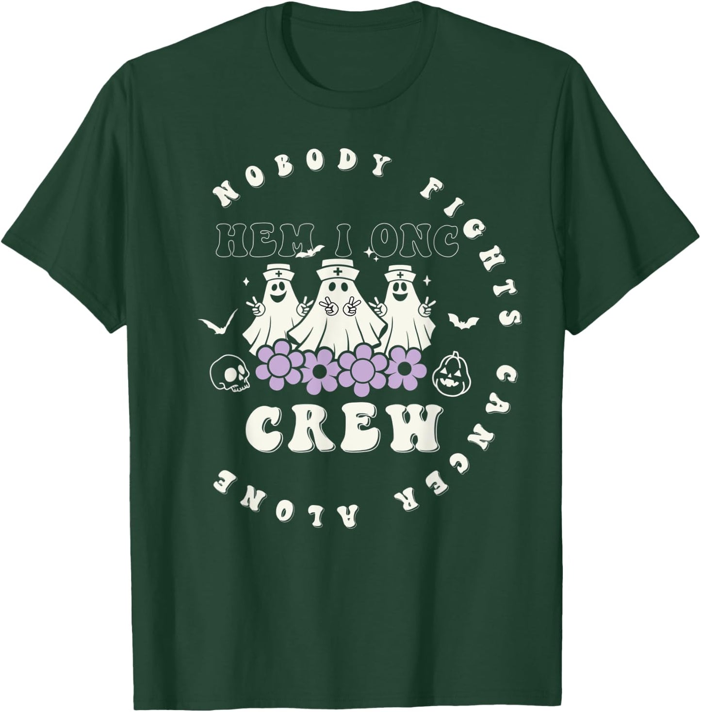 Halloween Oncology Hematology Nurse Crew Peds Hem/Onc T-Shirt - T-Shirt | Forest