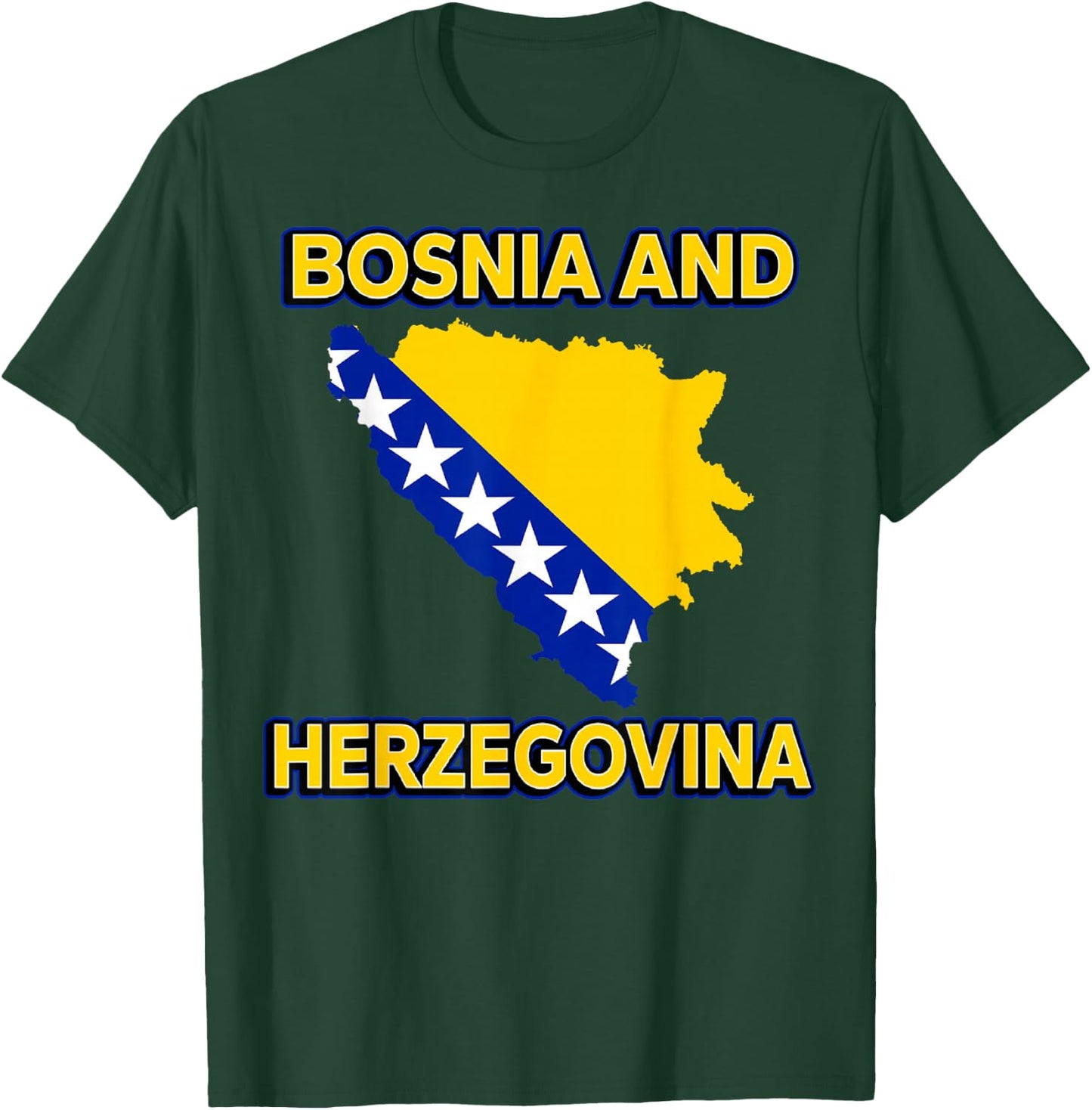 Bosnian And Herzegovina Flag Men Women Kids Bosniak T-Shirt - T-Shirt | Forest