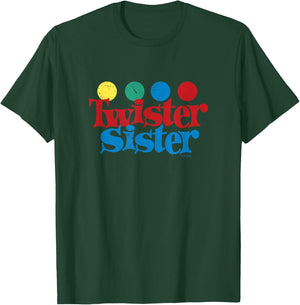 Twister Vintage Retro Twister Sister Classic Game Logo T-Shirt - T-Shirt | Forest
