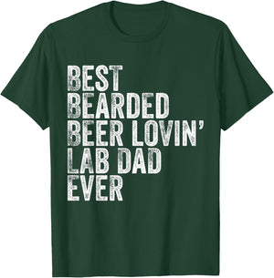 Best Bearded Beer Lovin Labrador Retriever Lab Dad Dog Owner Men T-Shirt - T-Shirt | Forest