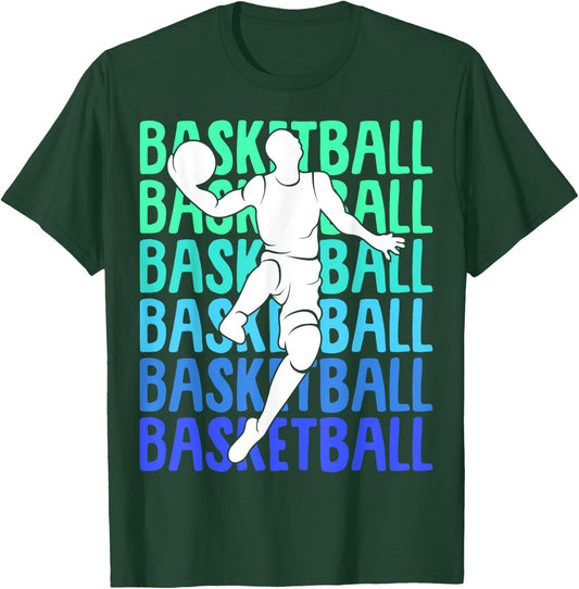 Basketball Kids Boys Men T-Shirt - T-Shirt | Forest