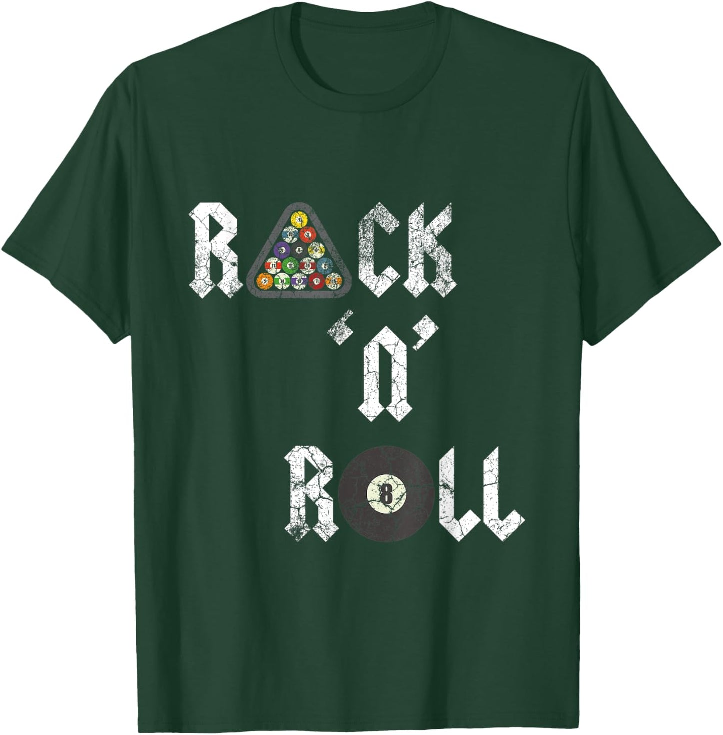 Rack 'N' Roll Funny pool billiards cue sports eight ball 2 T-Shirt - T-Shirt | Forest