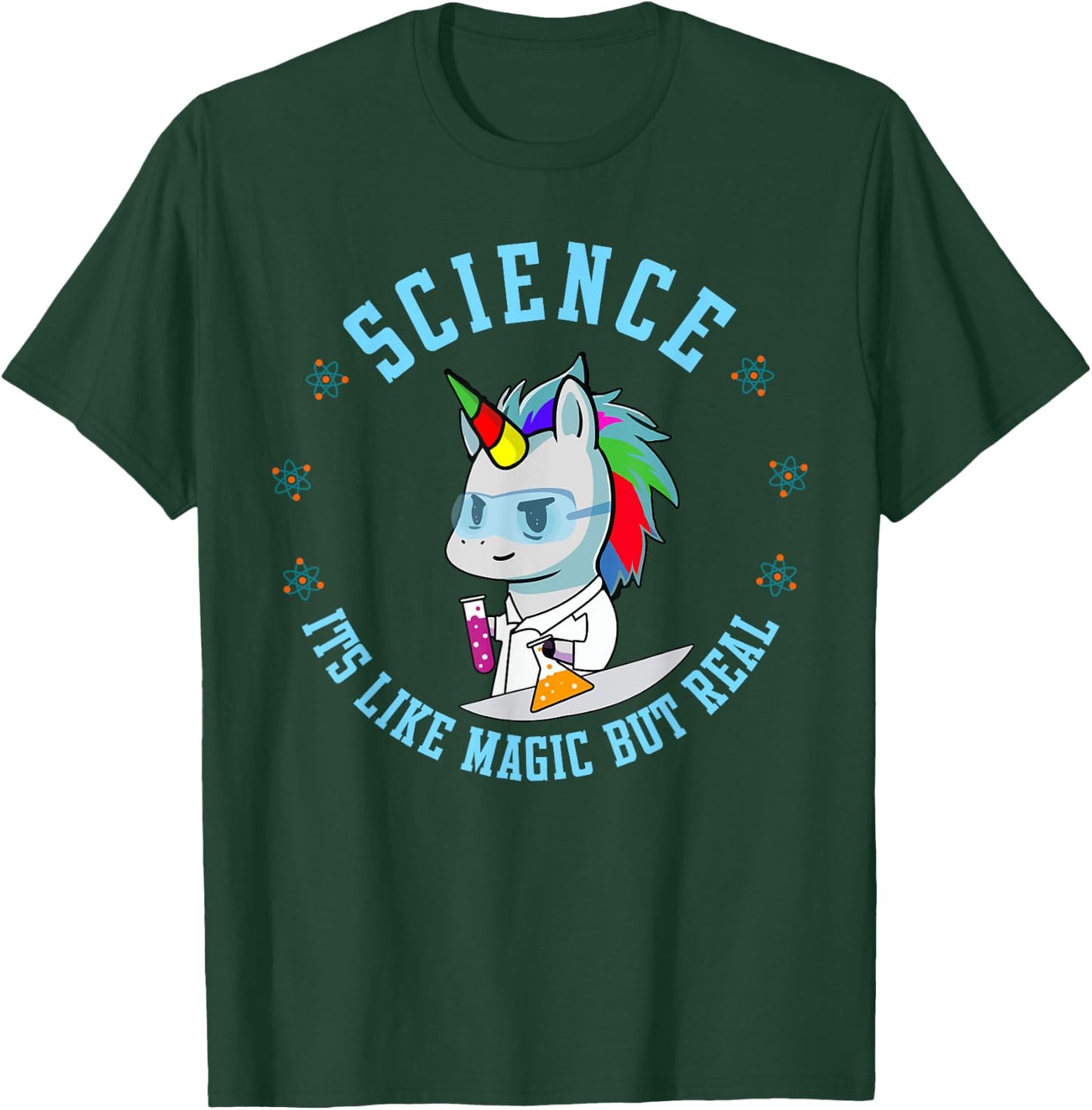 Unicorn Scientist Funny Science Is Like Magic But Real T-Shirt - T-Shirt | Forest