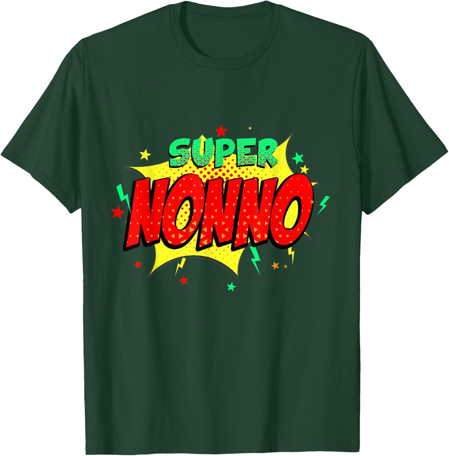 Super Nonno Comic Themed Style Superhero Fathers Day T-Shirt - T-Shirt | Forest