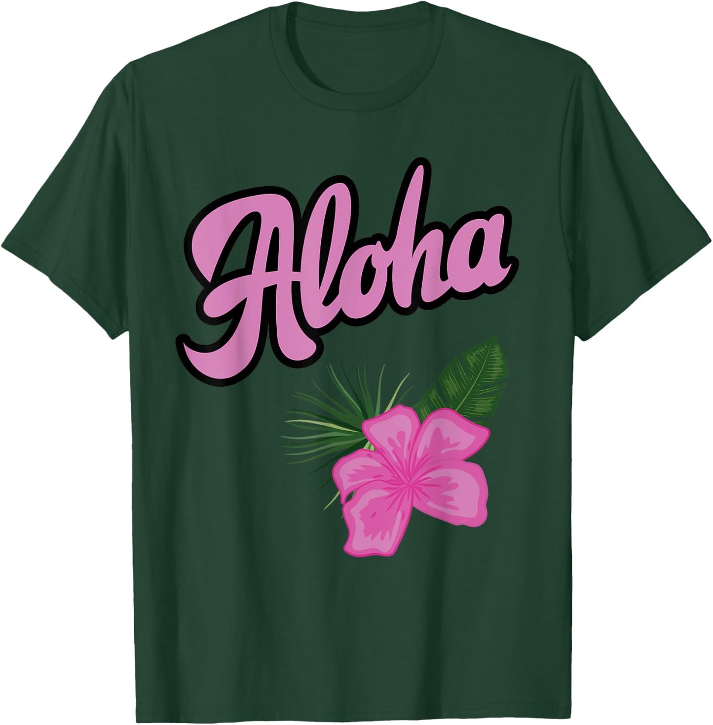 Hawaii Aloha Hibiscus Hawaiian Party T-Shirt - T-Shirt | Forest