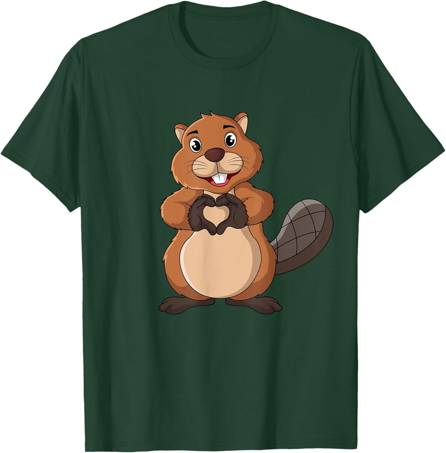 Beaver Lover Kids Girl Women T-Shirt - T-Shirt | Forest