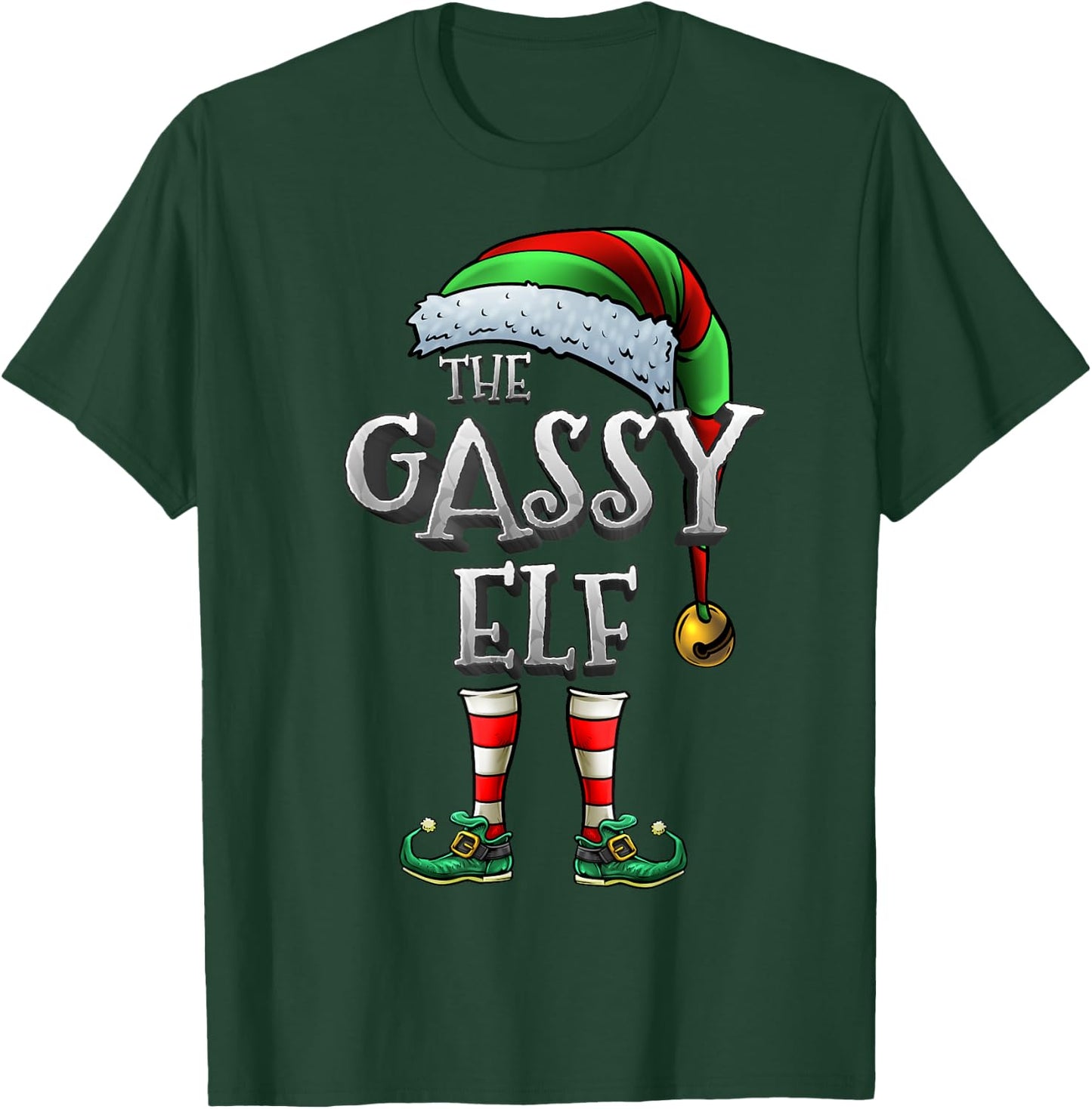 The Gassy Elf Shirt Matching Family Gassy Christmas Elf T-Shirt - T-Shirt | Forest