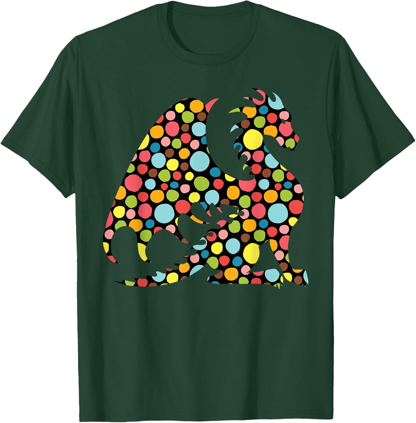 International Dot Day Dragon Dots Women Girls Kid Youth Teen T-Shirt - T-Shirt | Forest