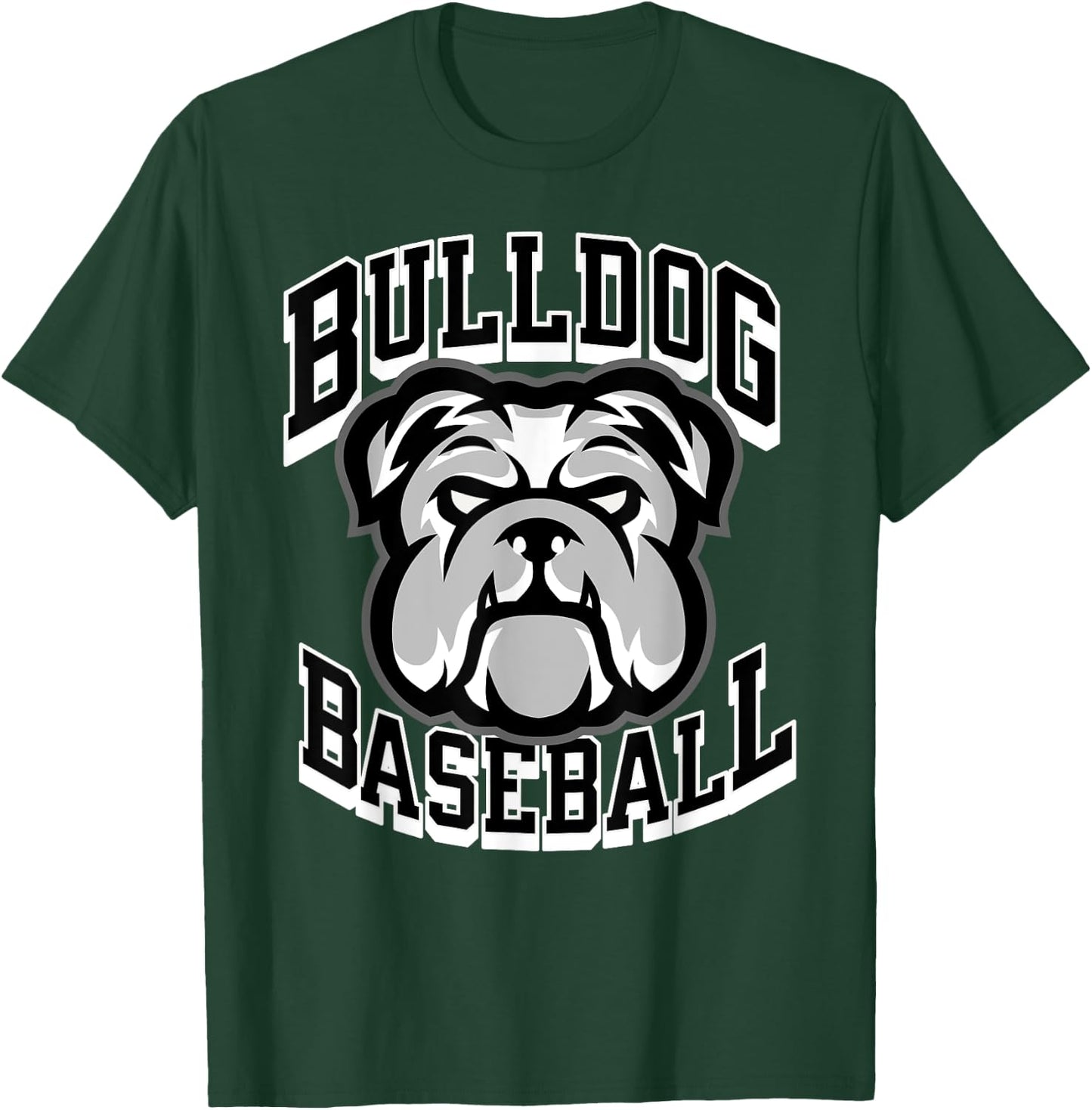 Bulldogs Black Baseball Game Day Print Stars Mom Dad Royal T-Shirt - T-Shirt | Forest