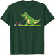 Cool Lawn Mowing Art Boys Kids Lawnmower Dinosaur T-Shirt - T-Shirt | Forest
