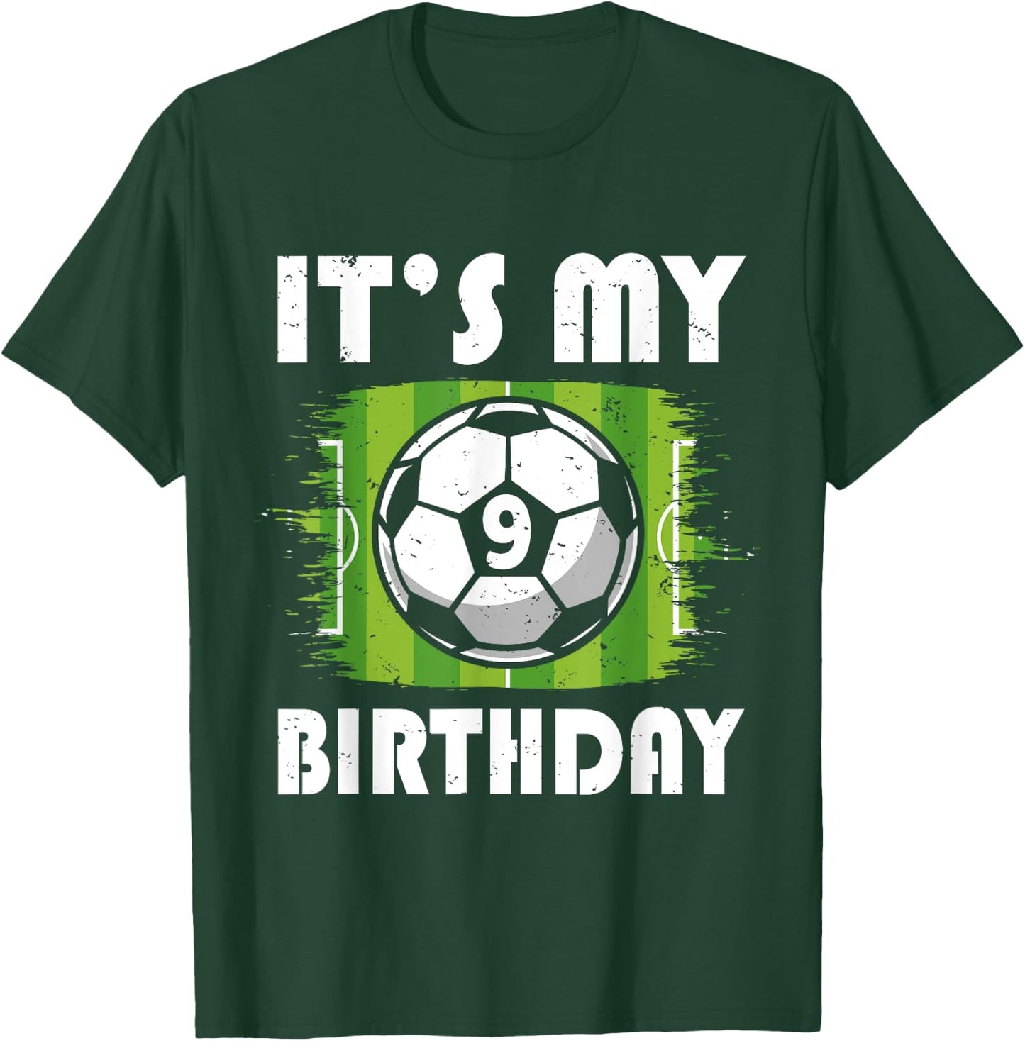 9 Years Old Kids Soccer Player 9th Birthday Boy T-Shirt - T-Shirt | Forest