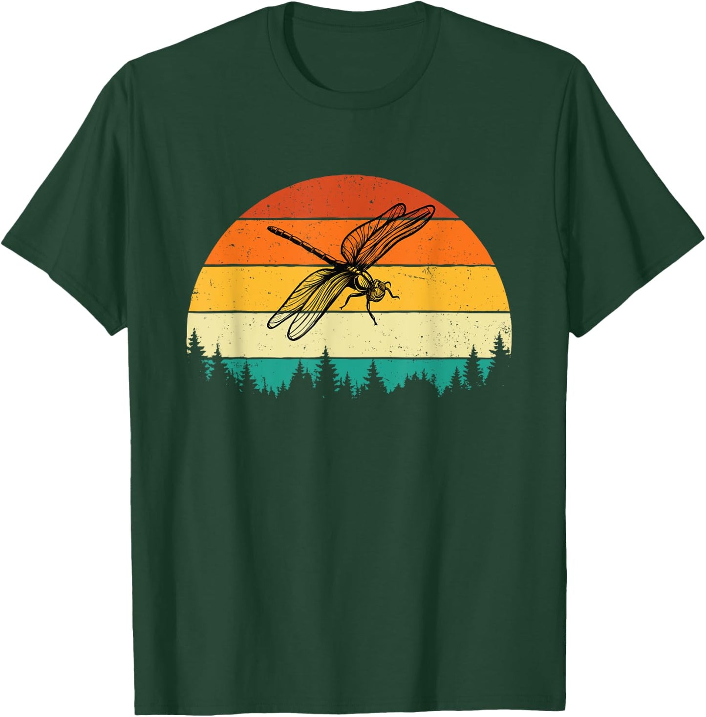 Retro Vintage Dragonfly - Entomology Insect Nature Lover T-Shirt - T-Shirt | Forest